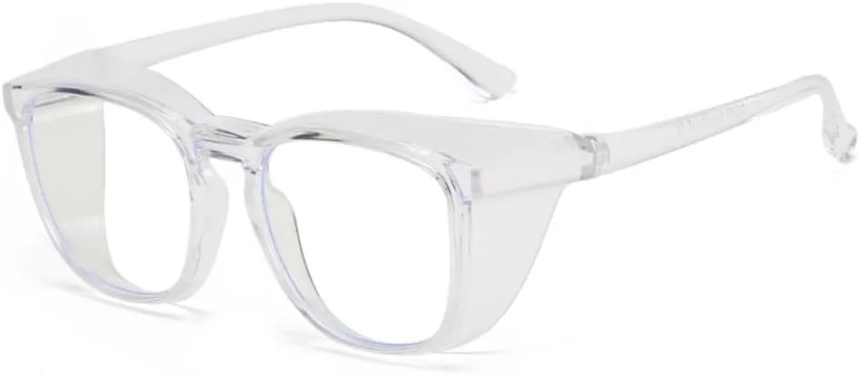 HMRGLMIE-Transparent Sand-proof Anti-shock Biking Safe Goggles Light Glasses For Men Women Blue Blocking Protect Eyewear