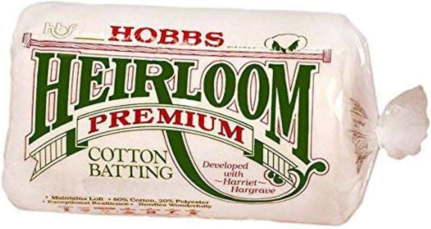 Hobbs Batting Heirloom 80%/20% Cotton/Poly Queen Size: 90" x 108" Quilt Batting