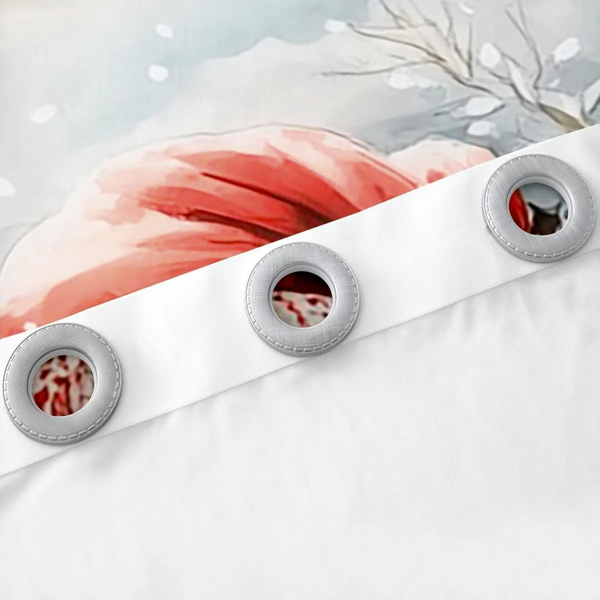 Homewish Winter Snowman Window Curtains Jungle Cabin Jungle Pine Trees Window Drapes for Kids Teens Adults New Year Christmas Rustic Style Curtains for Living Room 2 Panels 52Wx90L