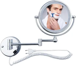 Household Products/Bathroom Wall Mounted Makeup Mirror Extending Folding Double Side Cosmetic Bathroom Shaving Mirror 360° Swivel & Extendable (A 10X)