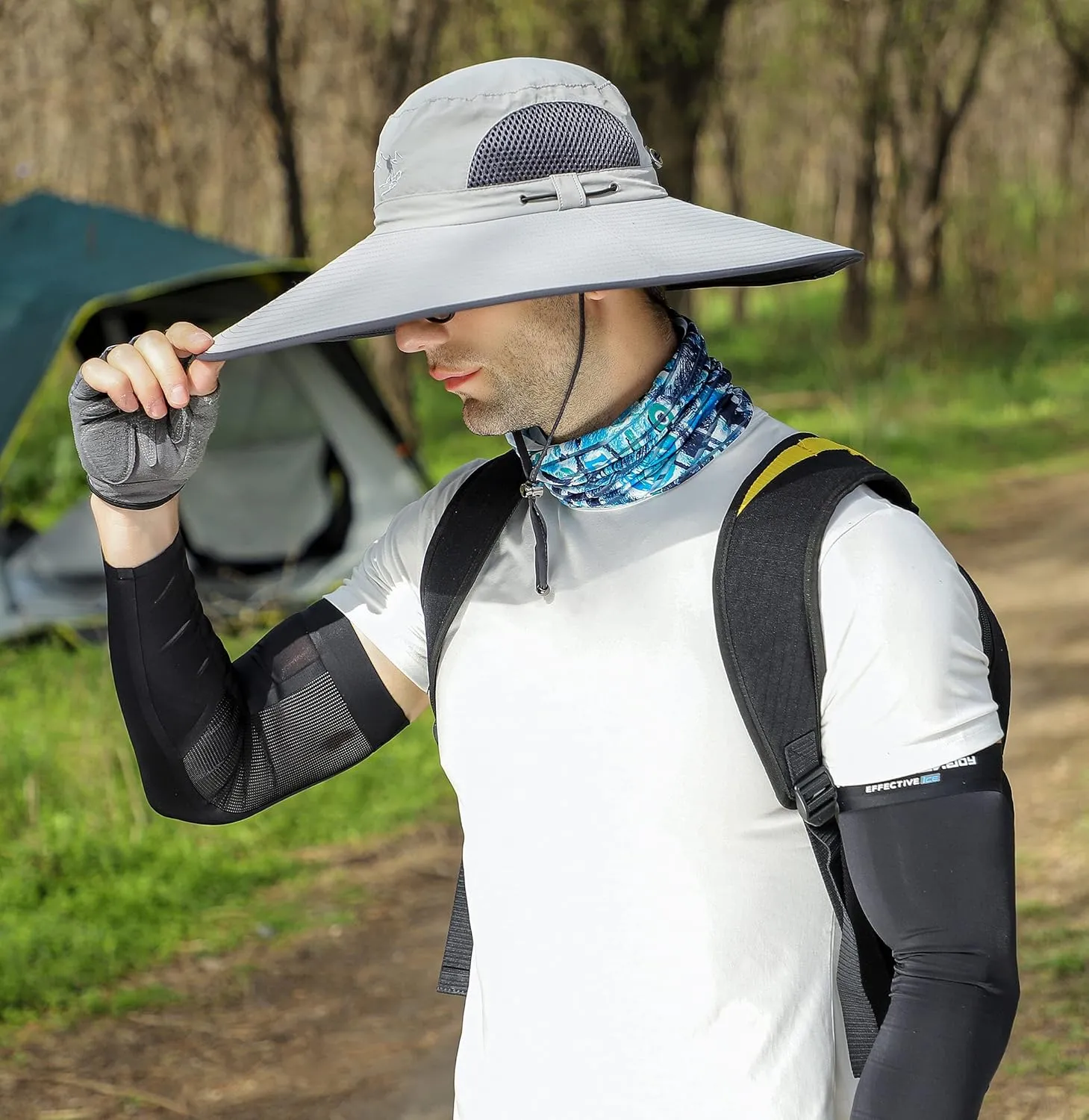 HUAMULAN 6" Super Wide Brim Sun Hats, Men and Women Bucket Hat for Fishing Hiking Garden Lawn Work Safari Camping Outdoor