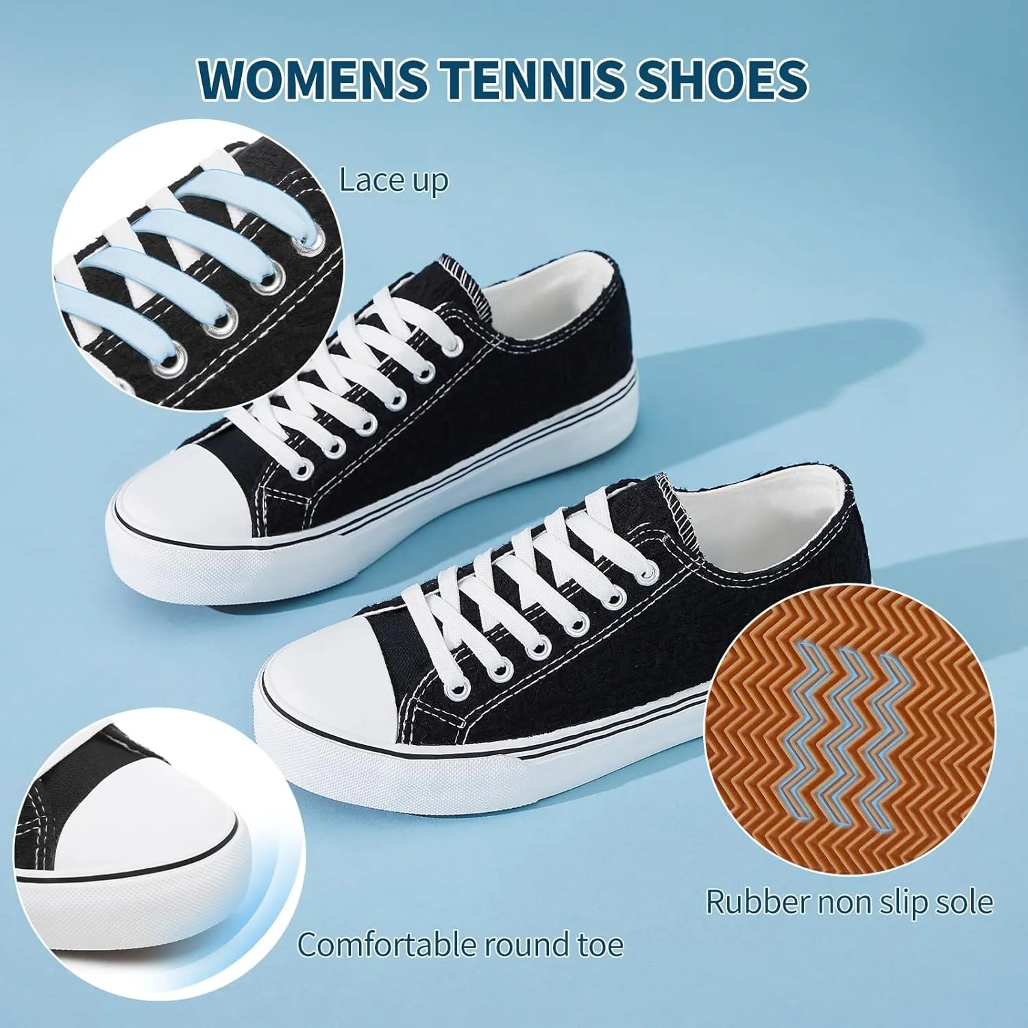 HYPOCRUTE Womens White Tennis Shoes Embroidered Flower Low Top Women Canvas Shoes Women’s Fashion Sneakers