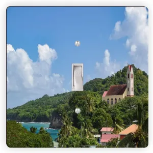 image of Church next to Bay at Leapers Hill in Grenada - Light Switch Plate Covers - Single Toggle Switch Plates - Single Toggle Cover, gren1, Square-SingleLSP-1161