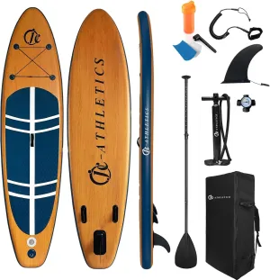 Inflatable Stand Up Paddle Board (6 Inches Thick), ISUP Package W/Premium SUP Accessories & Backpack, Non-Slip Deck,Fins, Adjustable Paddle, Leash, Hand Pump,Standing Boat for Youth & Adult