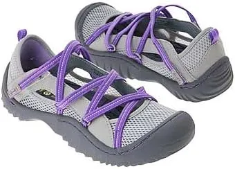J-41 girls Island Mary Jane,Grey/Purple,2 M US Little Kid