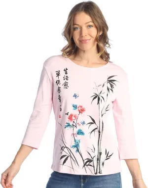 Jess & Jane Aloha Cotton Tee Shirt Top