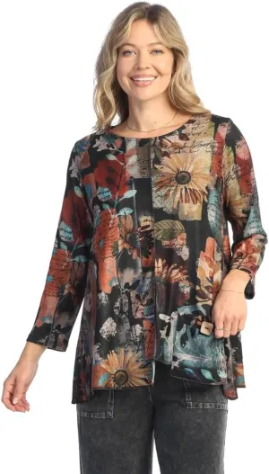 Jess & Jane Lisa French Brushed Knit Patch Pocket Tunic
