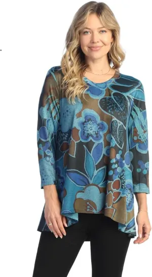 Jess & Jane Lullaby Slinky Knit High Low Tunic Top