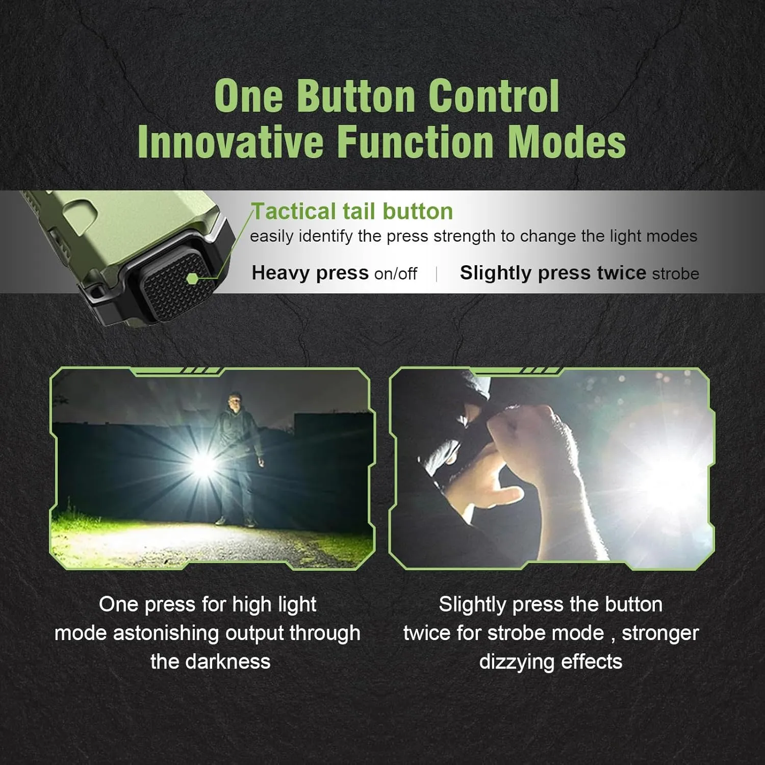 JETBeam E26 2000 Lumens EDC Flat Flashlight,Rechargeable Compact Pocket Light Combines White Light,1300 mW UV Flashlight,and Green Beam,Triple Light Sources Perfect for Checking,Working(with Battery)