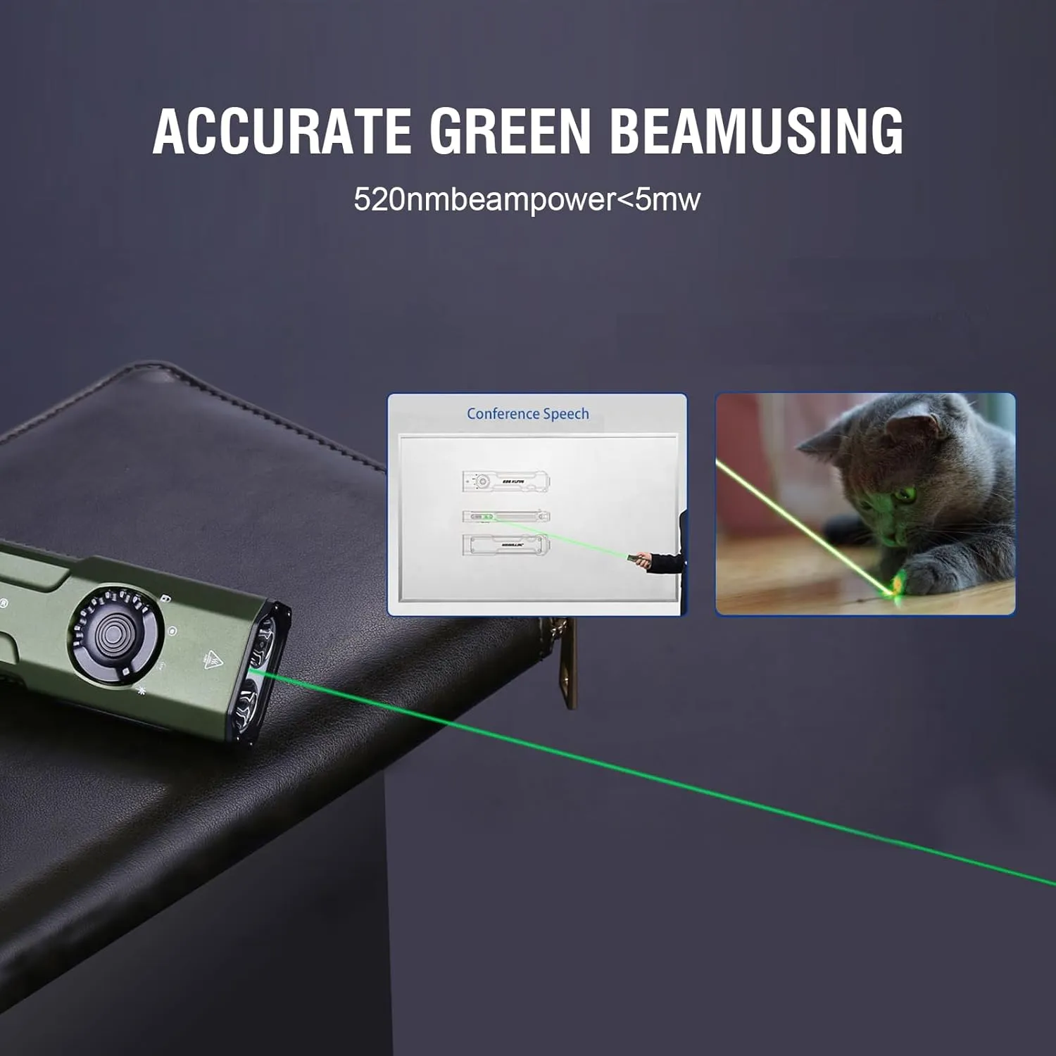 JETBeam E26 2000 Lumens EDC Flat Flashlight,Rechargeable Compact Pocket Light Combines White Light,1300 mW UV Flashlight,and Green Beam,Triple Light Sources Perfect for Checking,Working(with Battery)