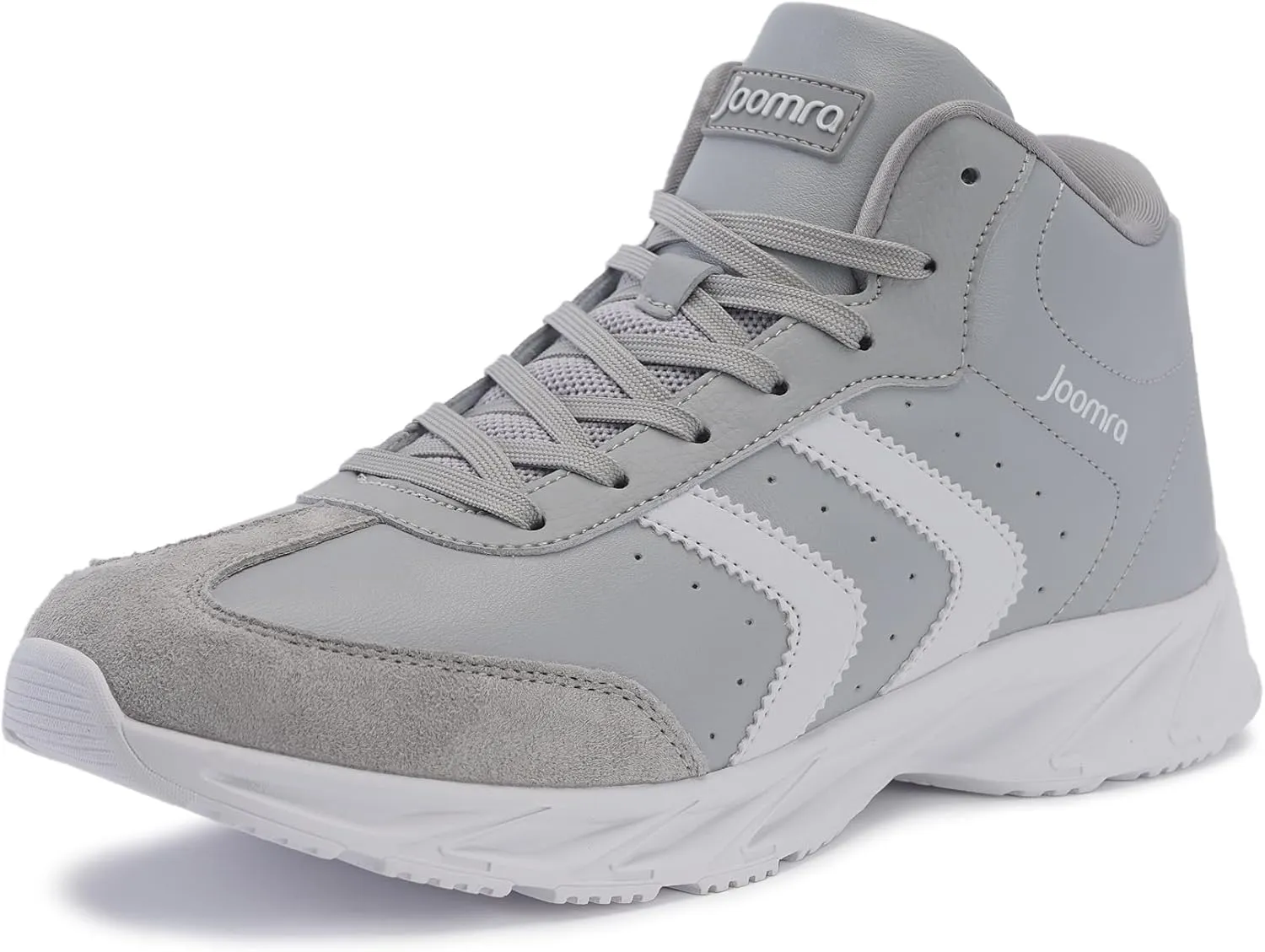 Joomra Mens High Top Basketball Sneakers Size 7.5 Teen Boys Sport Jogging Running Shoes Fashion Mid Street School Cool Tennis Footwear Grey 40