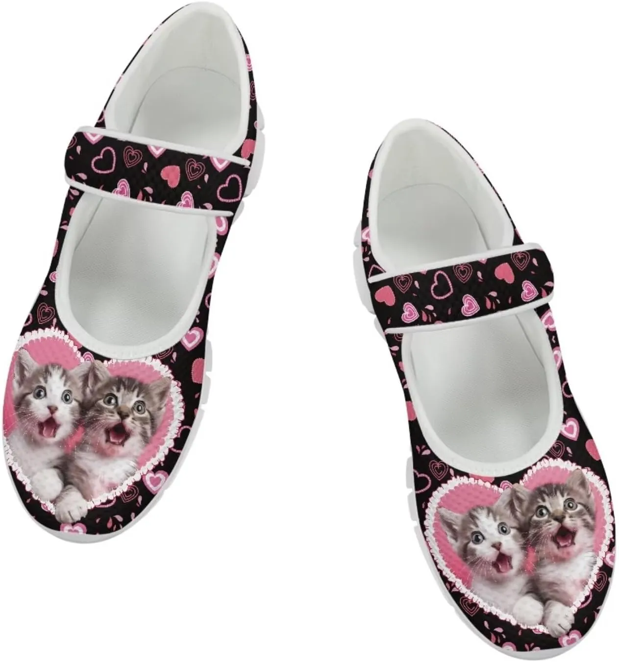 JoyLamoria Aztec Running Horse Walking Shoes Stylish Strap Mary Jane Shoes Adjustable Barefoot Shoes Womens US 4-9