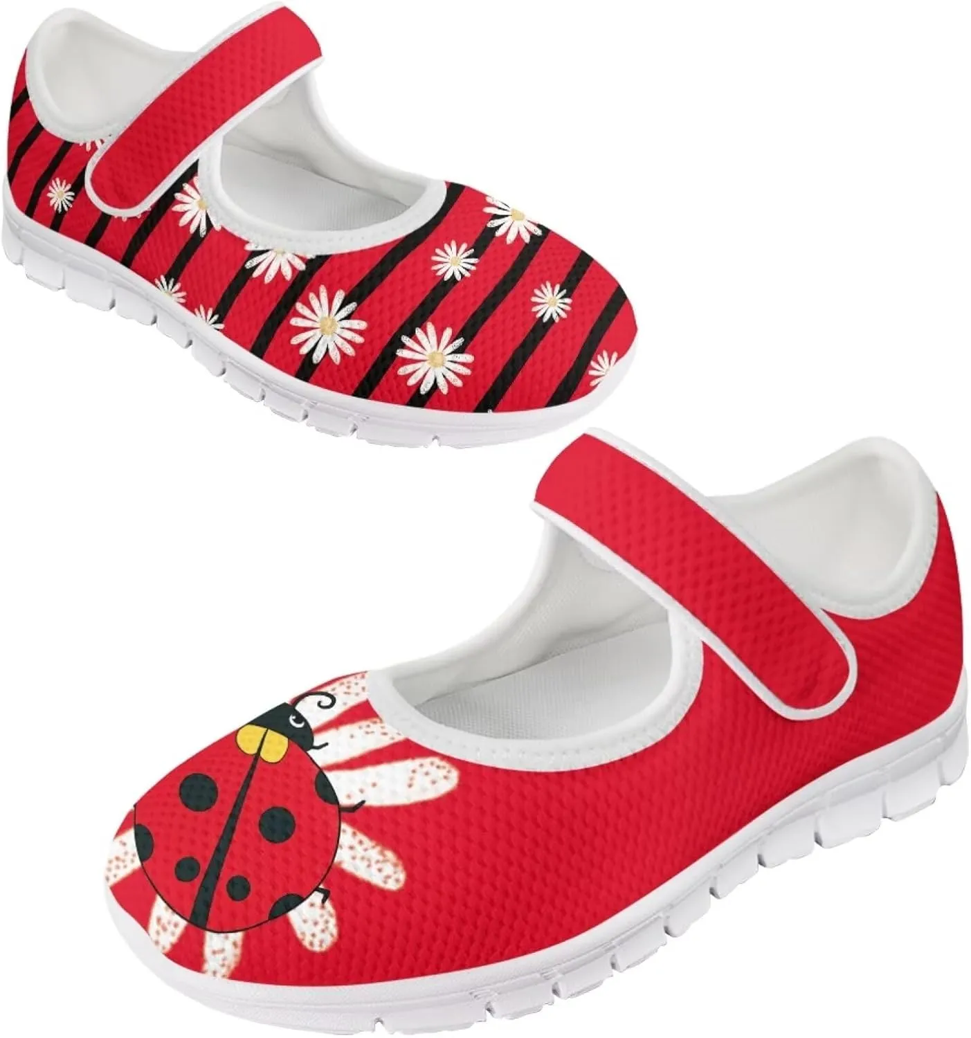 JoyLamoria Aztec Running Horse Walking Shoes Stylish Strap Mary Jane Shoes Adjustable Barefoot Shoes Womens US 4-9