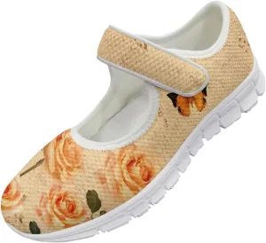 JoyLamoria Aztec Running Horse Walking Shoes Stylish Strap Mary Jane Shoes Adjustable Barefoot Shoes Womens US 4-9