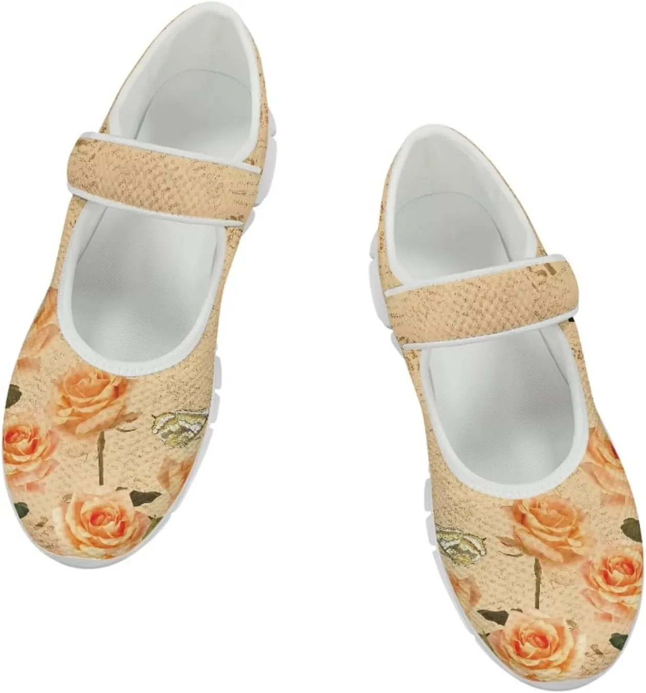 JoyLamoria Aztec Running Horse Walking Shoes Stylish Strap Mary Jane Shoes Adjustable Barefoot Shoes Womens US 4-9