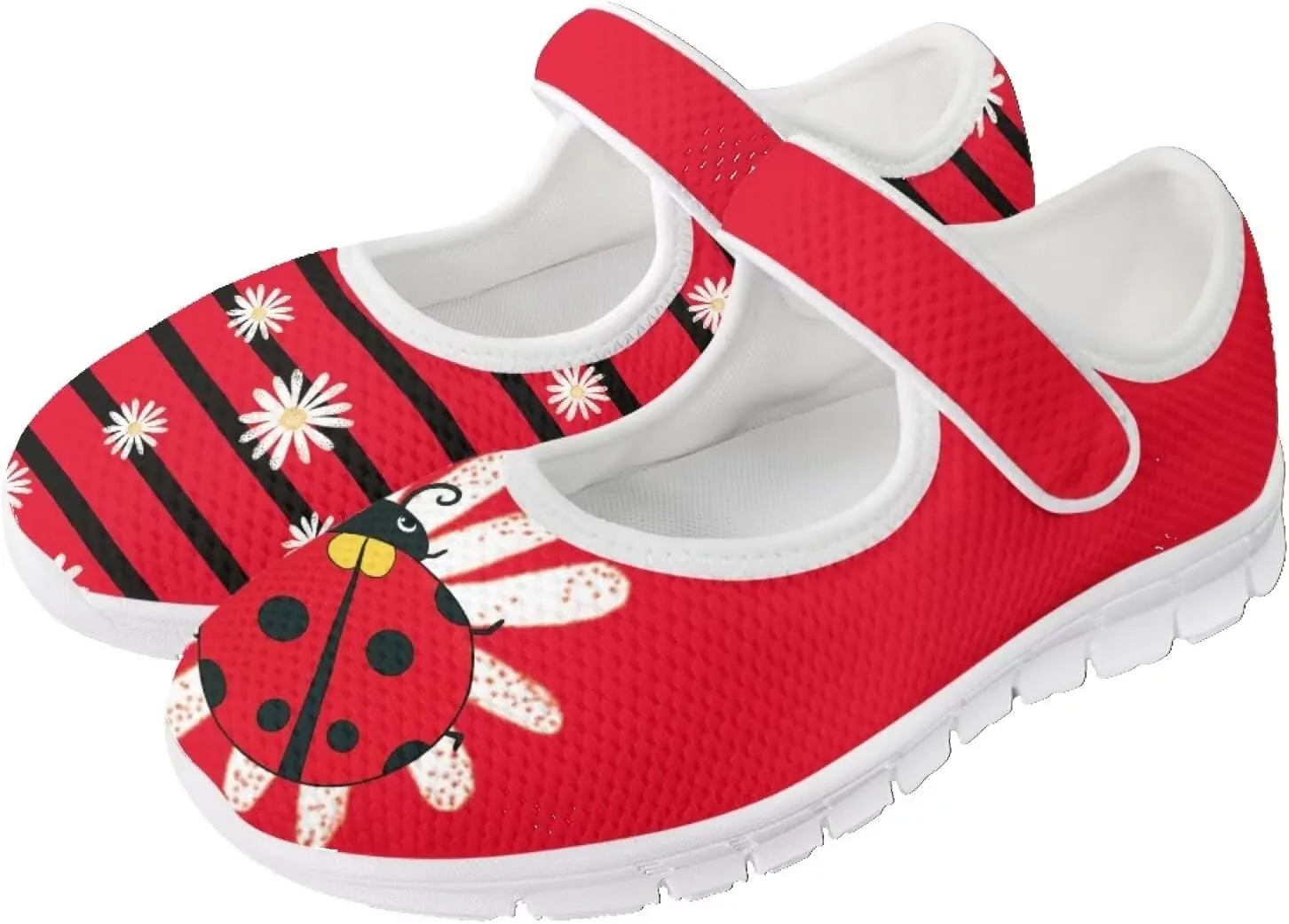 JoyLamoria Aztec Running Horse Walking Shoes Stylish Strap Mary Jane Shoes Adjustable Barefoot Shoes Womens US 4-9