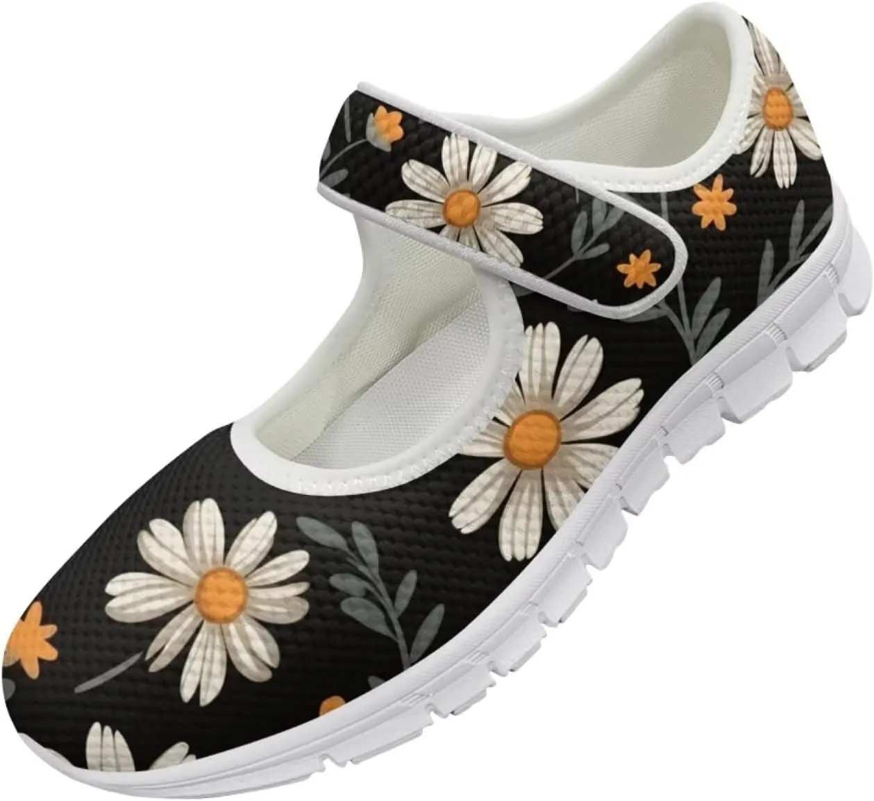 JoyLamoria Dragonfly Butterfly Walking Shoes Comfort Diabetic Shoes Wide Elderly Shoes Platform,US 4-9