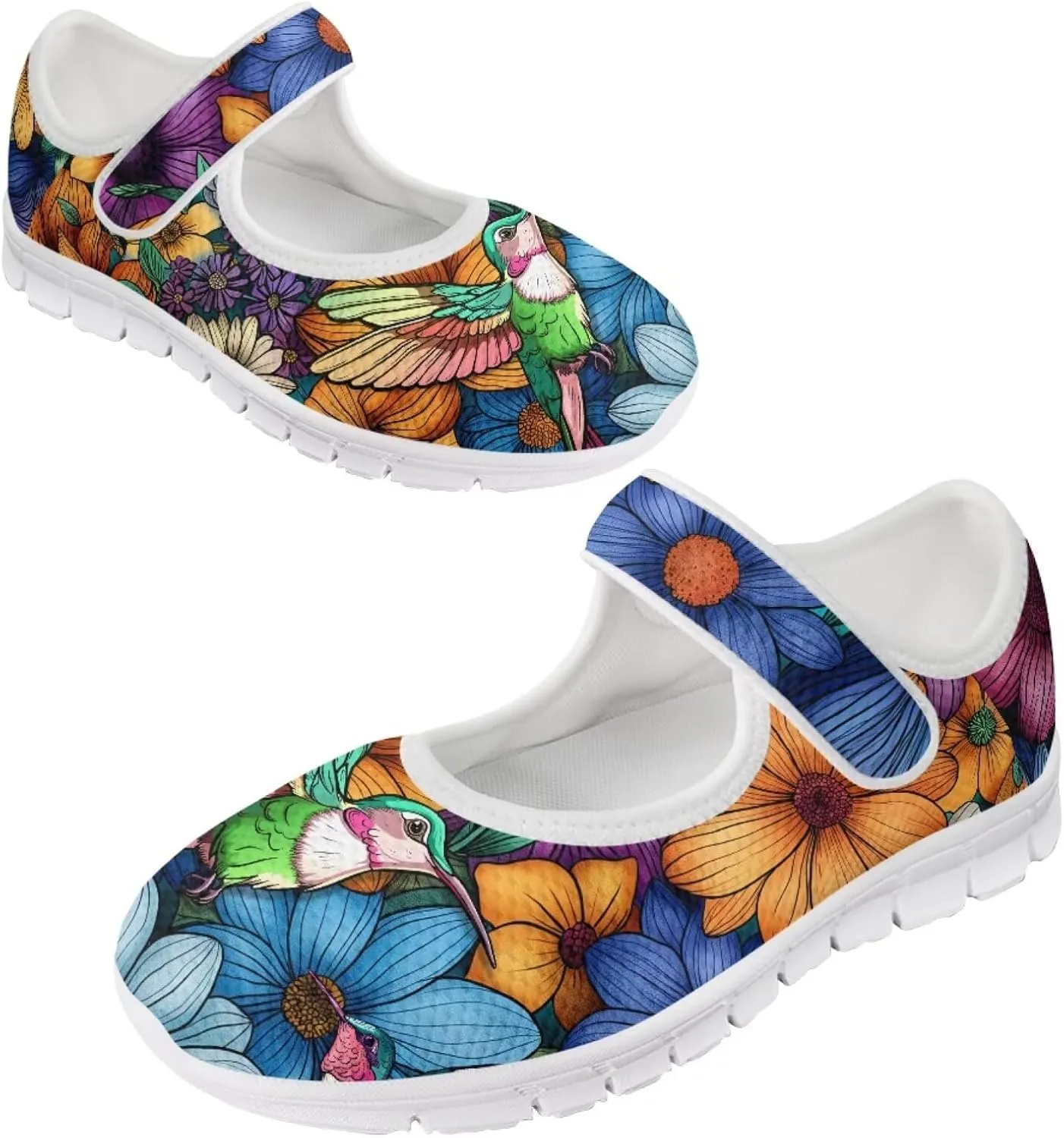 JoyLamoria Dragonfly Butterfly Walking Shoes Comfort Diabetic Shoes Wide Elderly Shoes Platform,US 4-9
