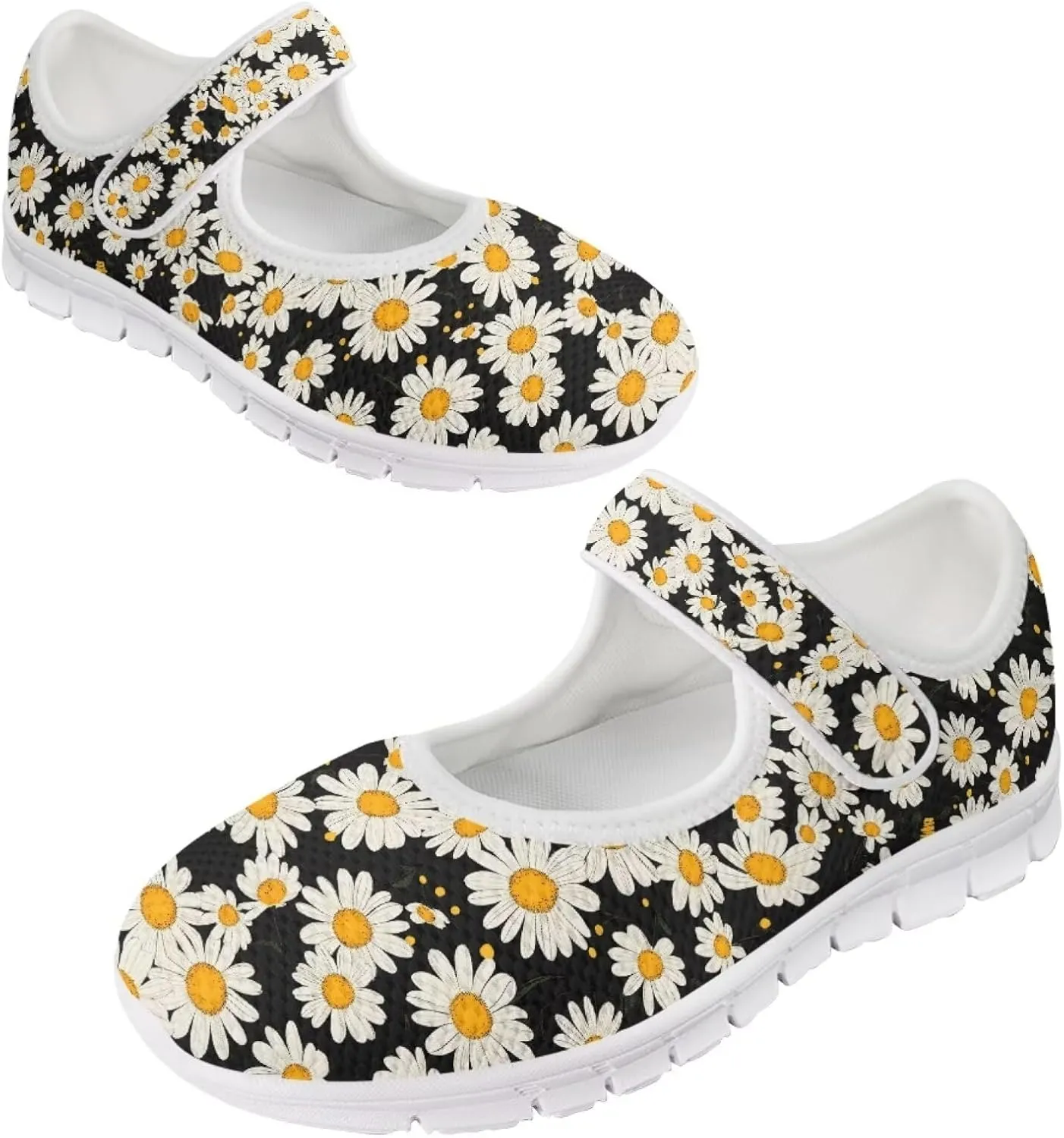 JoyLamoria Skull Rose Flats for Women Mesh Sneakers Fashion Causal Walking Shoes Womens Mary Jane Sneakers Y2K Gothic Footwear
