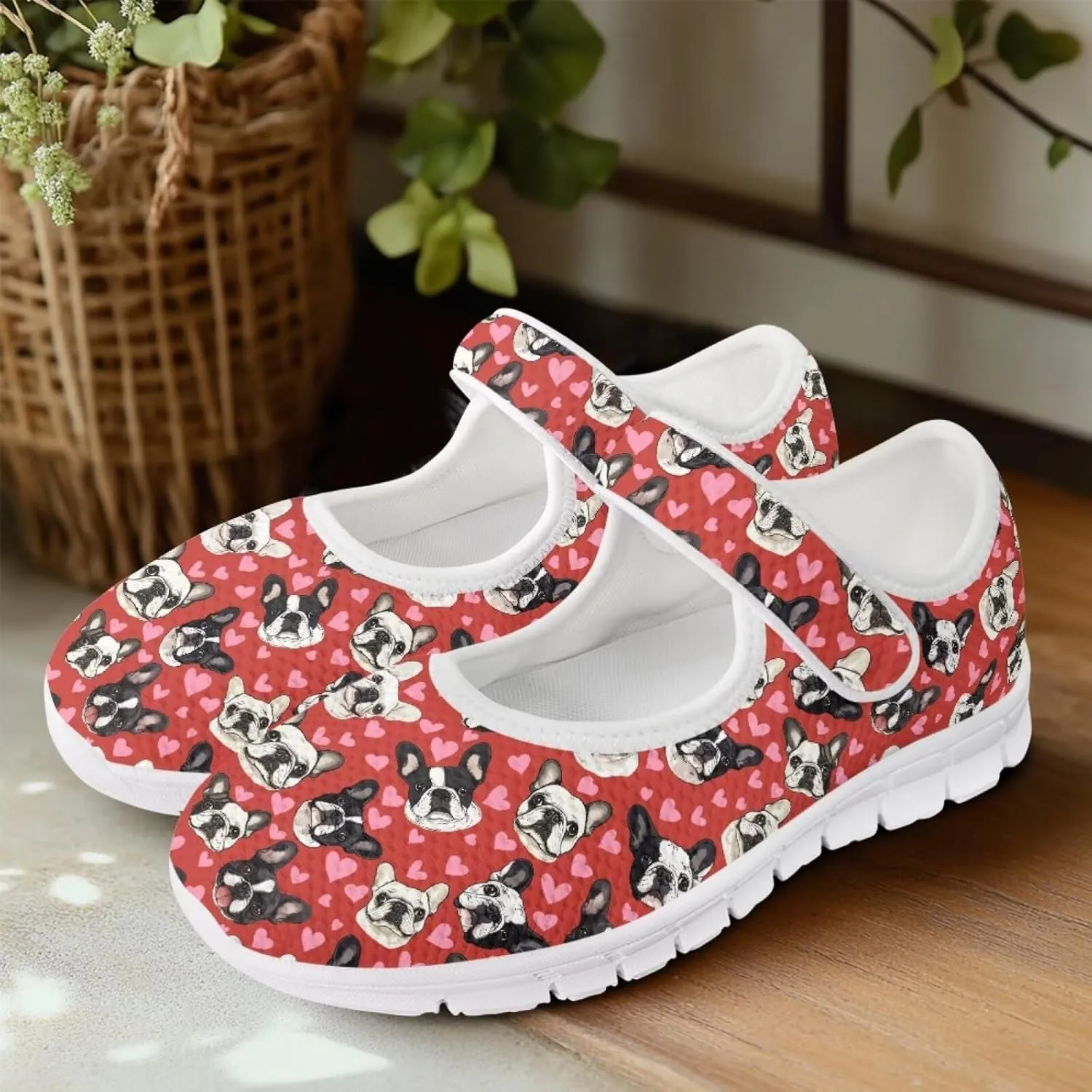 JoyLamoria Skull Rose Flats for Women Mesh Sneakers Fashion Causal Walking Shoes Womens Mary Jane Sneakers Y2K Gothic Footwear