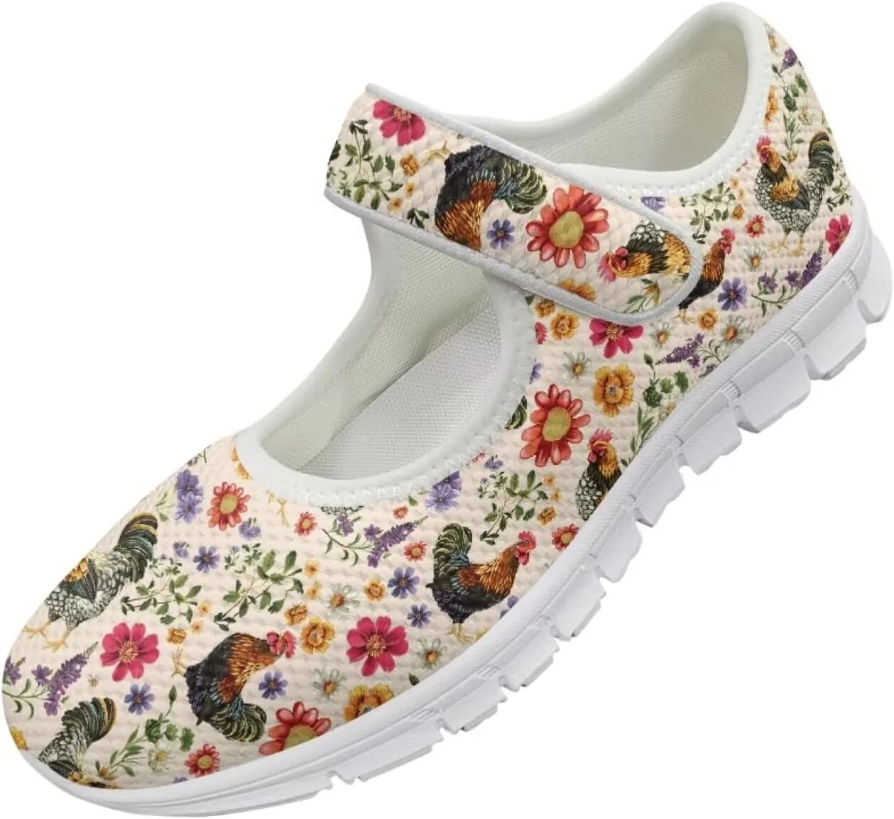 JoyLamoria Skull Rose Flats for Women Mesh Sneakers Fashion Causal Walking Shoes Womens Mary Jane Sneakers Y2K Gothic Footwear