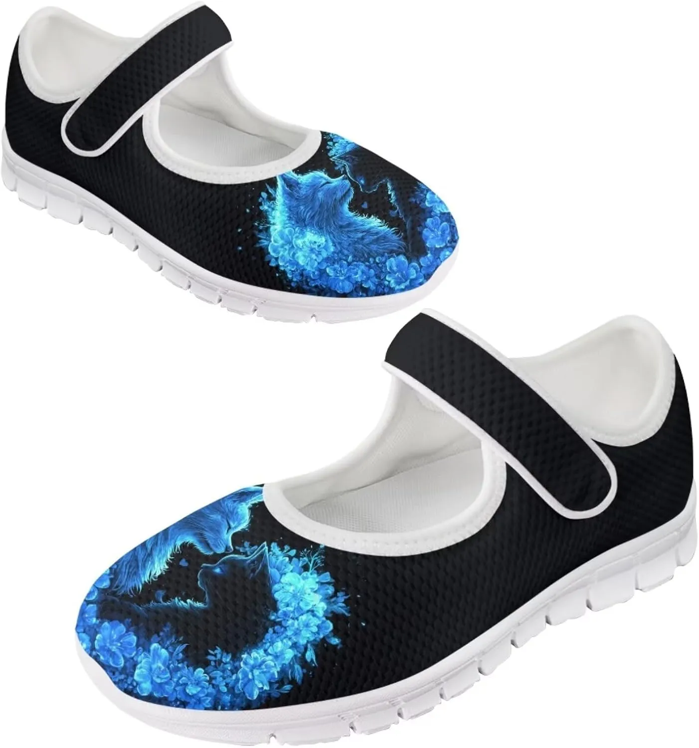 JoyLamoria Skull Rose Flats for Women Mesh Sneakers Fashion Causal Walking Shoes Womens Mary Jane Sneakers Y2K Gothic Footwear