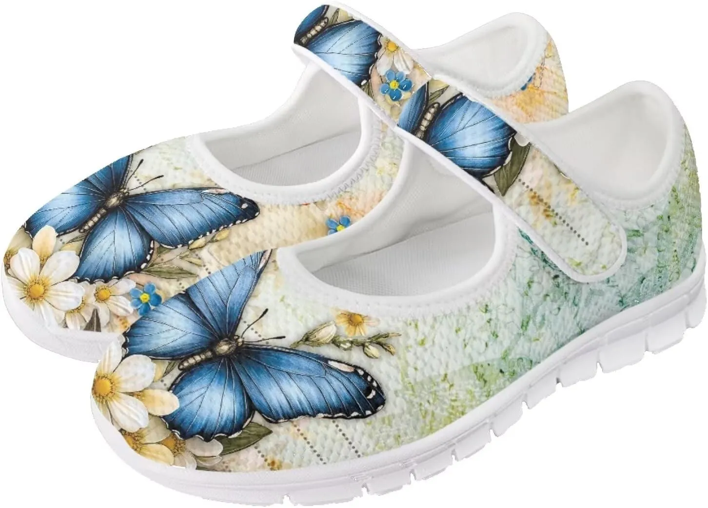 JoyLamoria Valentine's Day Walking Shoes Wide Diabetic Shoes Adjustable Barefoot Shoes Rainbow Love Print for Womens