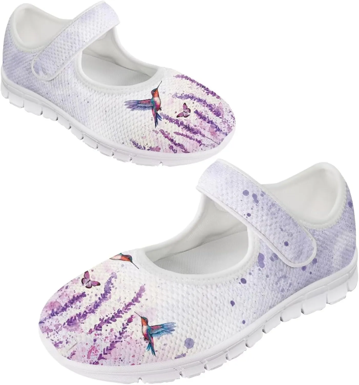 JoyLamoria Valentine's Day Walking Shoes Wide Diabetic Shoes Adjustable Barefoot Shoes Rainbow Love Print for Womens