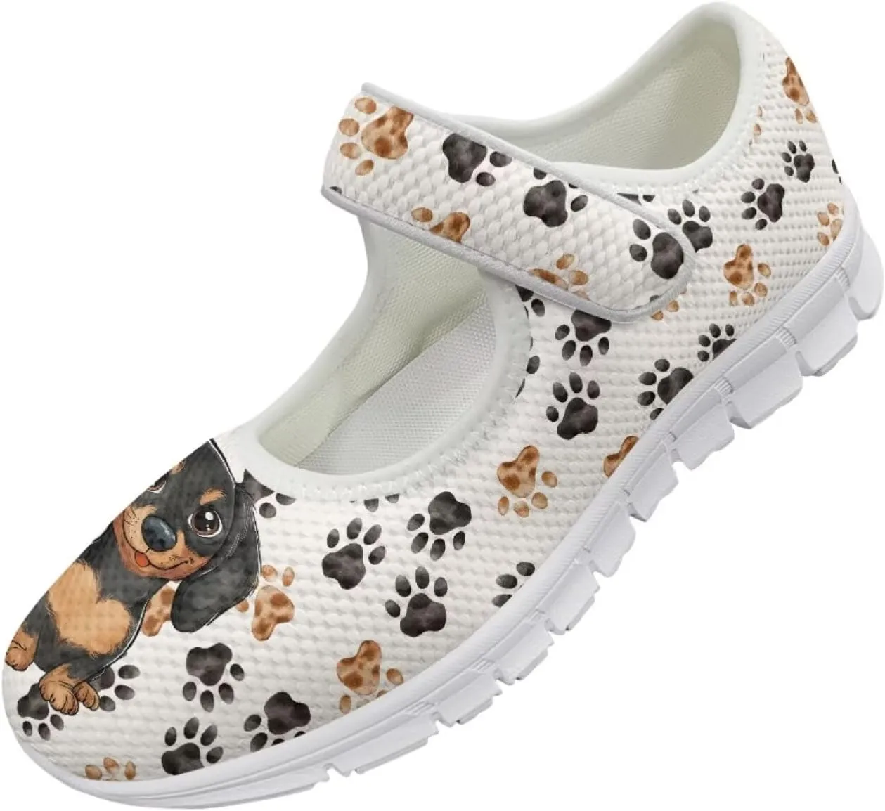 JoyLamoria Women's Wide Shoes with Adjustable Lightweight for Diabetic Edema Arthritis Swollen Feet Green Pickles Print Walking Shoes