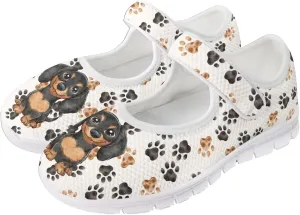JoyLamoria Women's Wide Shoes with Adjustable Lightweight for Diabetic Edema Arthritis Swollen Feet Green Pickles Print Walking Shoes