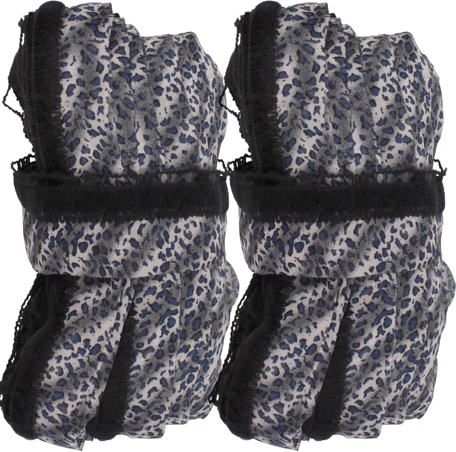 JubileeYarn 100g/Skein Ruffle Chiffon Ribbon Yarn - Blue Slate - 2 Skeins