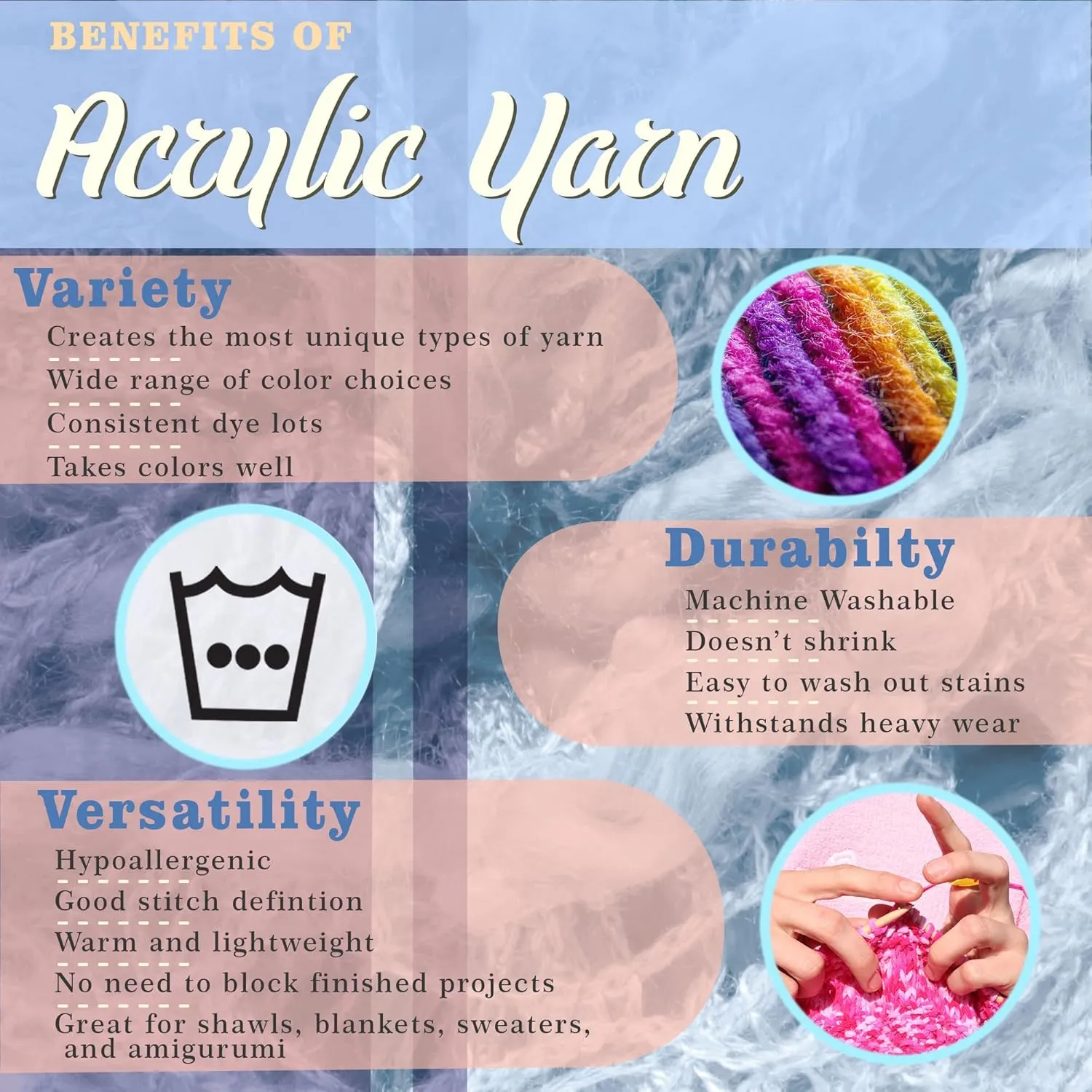 JubileeYarn 100g/Skein Ruffle Chiffon Ribbon Yarn - Blue Slate - 2 Skeins
