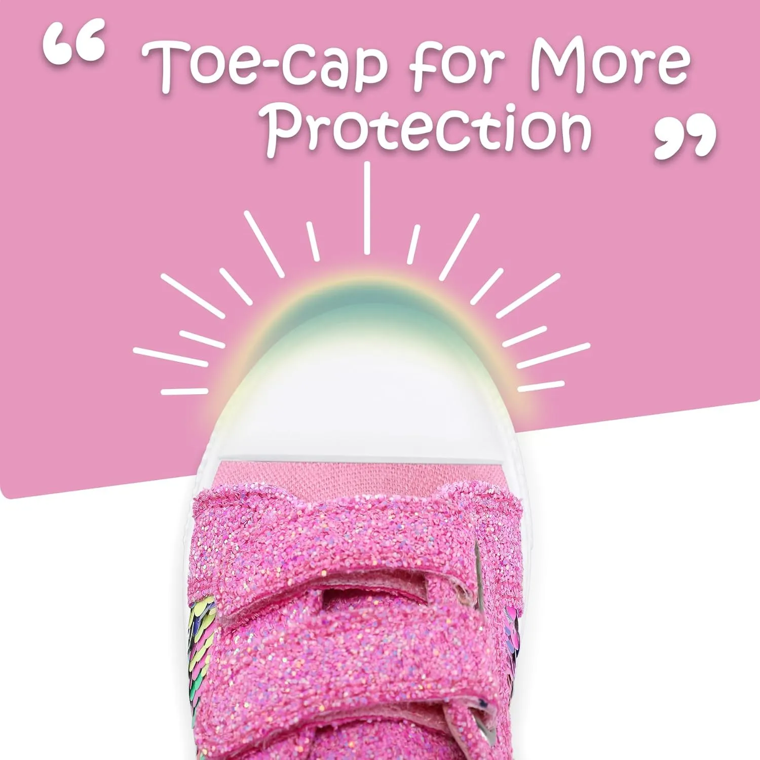 K KomForme Toddler Boys & Girls Shoes Kids Canvas Sneakers with Cartoon Dual Hook and Loops