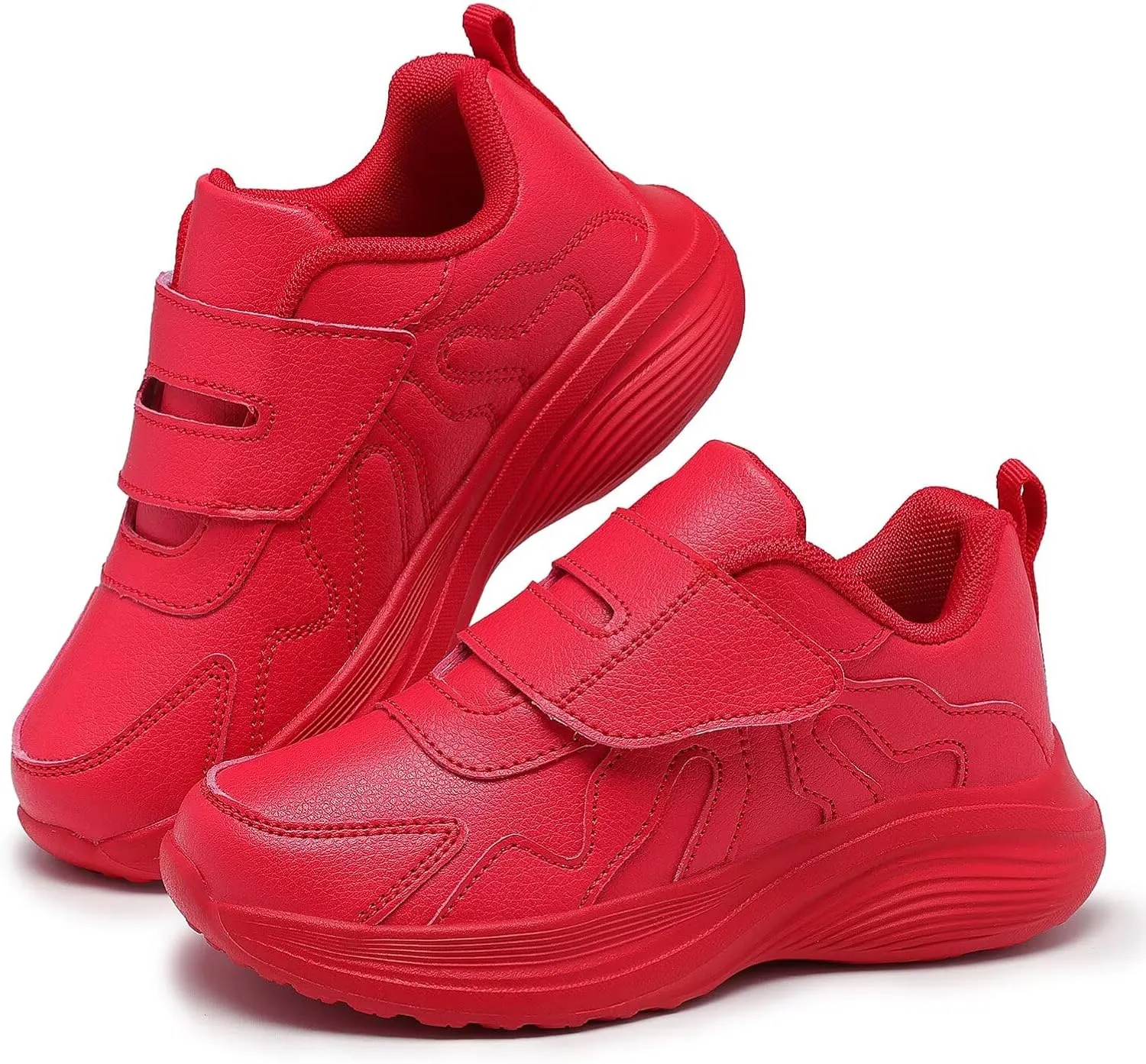 Kid Sneakers Girls Running Shoes Boys Walking Sports Adjustable Strap Sneakers