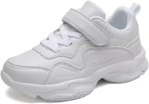 Kids Boy Girl PU Leather Casual Sneakers for Sport Walking Running School