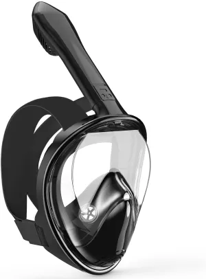 Kids Snorkel Mask Full Face, Snorkeling Gear for Kids 2-14 with Camera Mount, 180 Degree Panoramic View Snorkeling Set Anti-Fog Anti-Leak