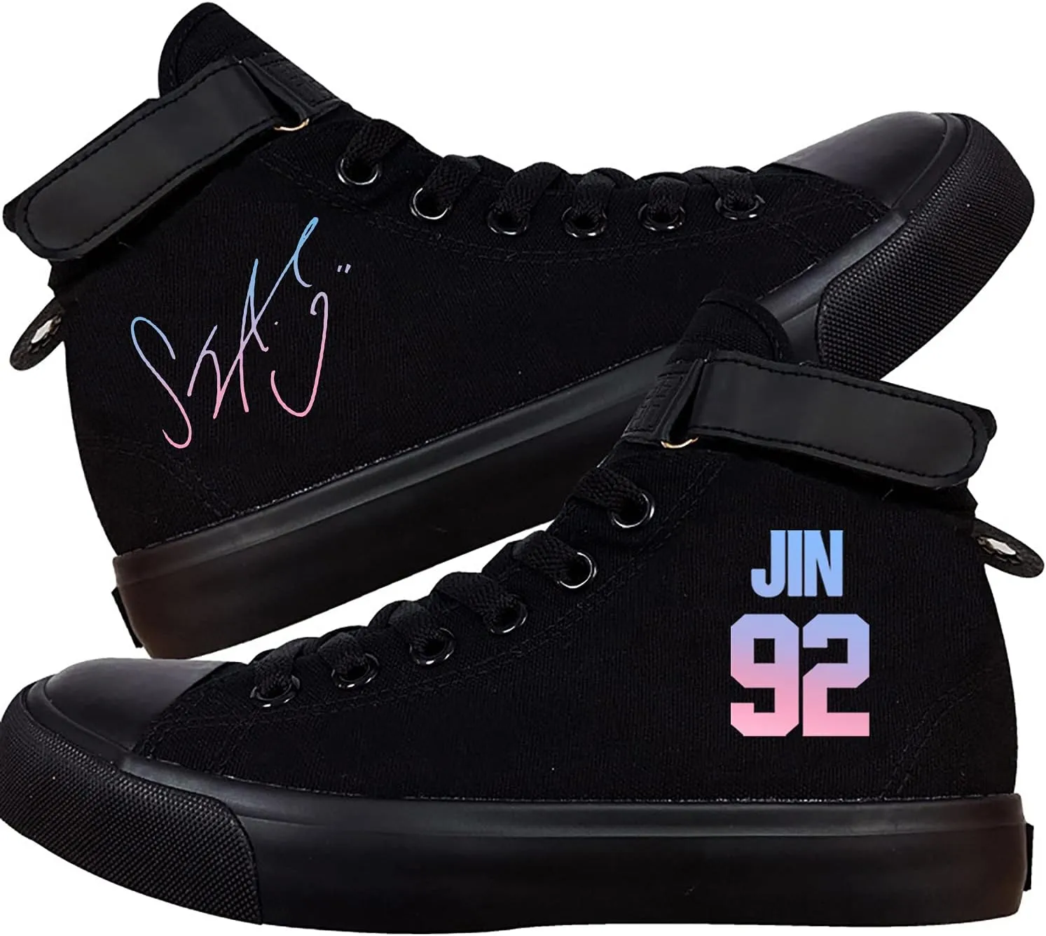 KPOP Shoes Jungkook Merchandise V Taehyung Jimin Suga JHope Jin High Top Canvas Sneakers High Top Lace Ups Casual Shoes