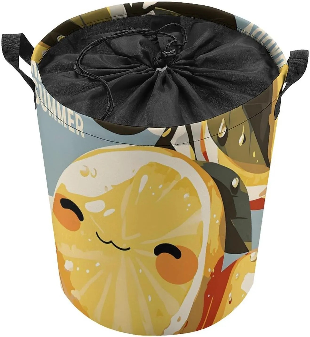 Laundry Hampers, Large Drawstring Laundry Bag, Removable Laundry Bags, Collapsible Storage Bin with Handles for Home Organization, Kids Room, Nursery Vertebrate