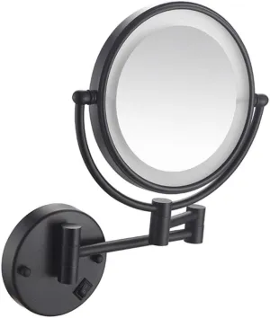 LED Cosmetic Mirror with Light and Magnification, Two-Sided Swivel Wall Mounted Bathroom Makeup Vanity Mirror,Style 1_8 inch(Style 1)