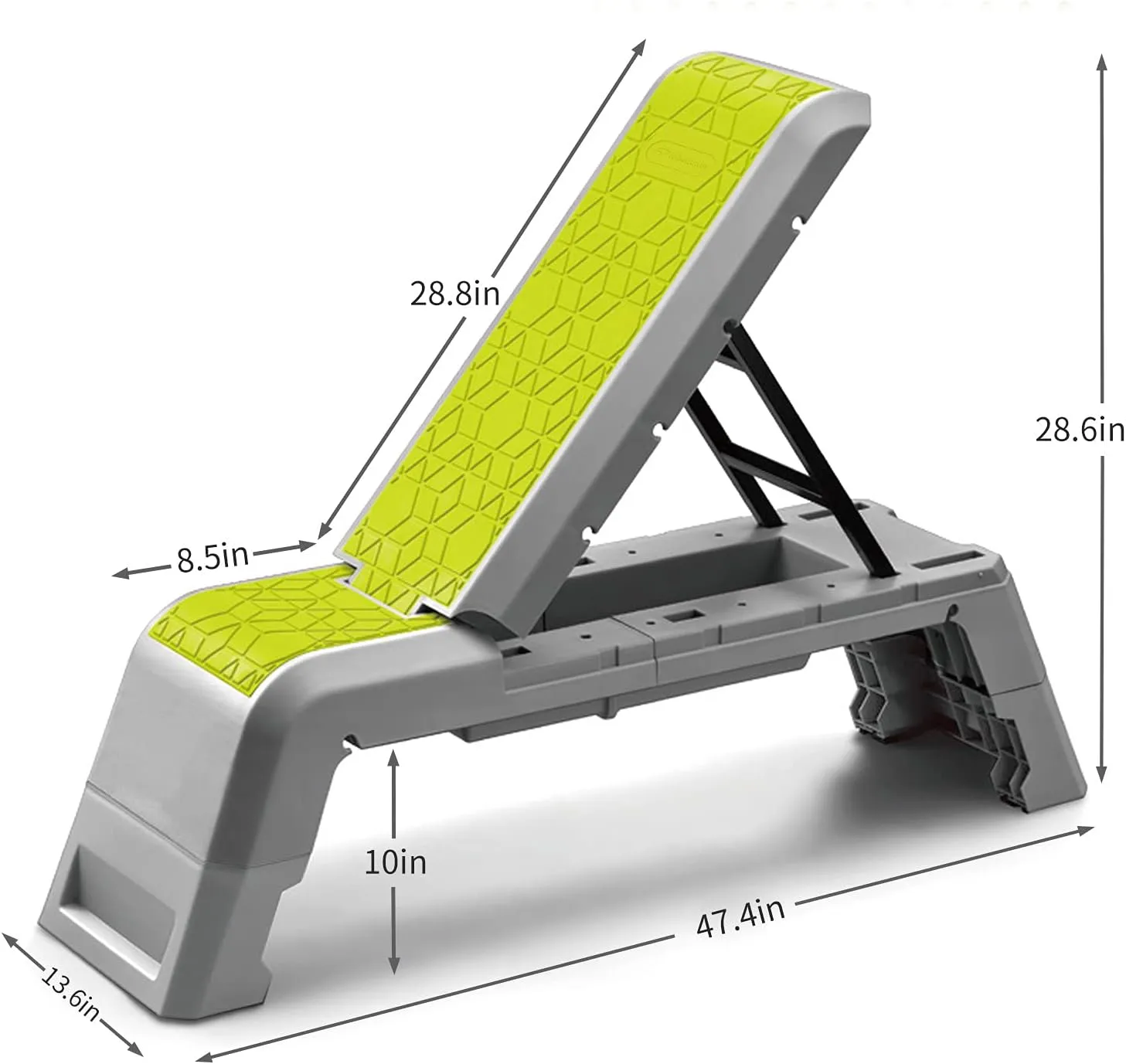 leikefitness Multifunctional Aerobic Deck with Cord Workout Platform Adjustable Dumbbell Bench Weight Bench Professional Fitness Equipment for Home Gym