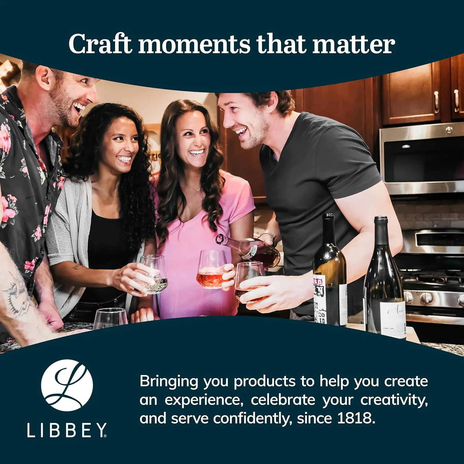 Libbey Hammered Stemless Wine Glasses Set of 8, 17-ounce, Dishwasher-Safe, Chiseled Textured Glassware Set, All Purpose Wine Glasses for Everyday Use
