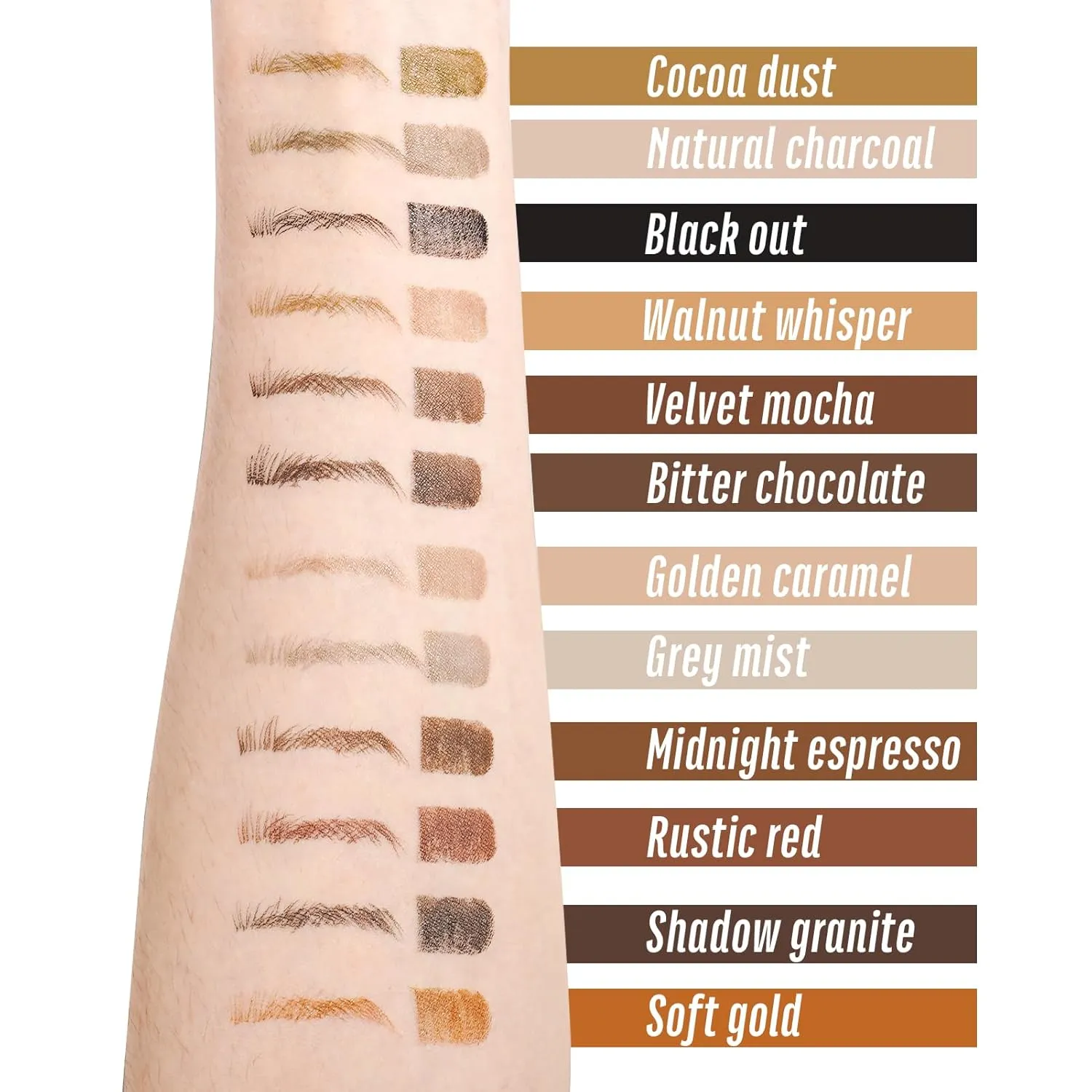 Light Taupe Eyebrow Pencil for Older Women, Light Blonde Eyebrow Pen with Hair Stroke, Ultra Precise 4-Tip Eyebrow Pen, 24H Long Wear YES.EYE DO(Golden Caramel-Light Taupe)