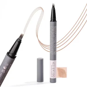 Light Taupe Eyebrow Pencil for Older Women, Light Blonde Eyebrow Pen with Hair Stroke, Ultra Precise 4-Tip Eyebrow Pen, 24H Long Wear YES.EYE DO(Golden Caramel-Light Taupe)