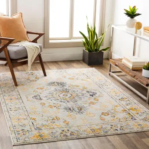 Livabliss Delney Oriental Area Rug,6'7" x 9',Yellow