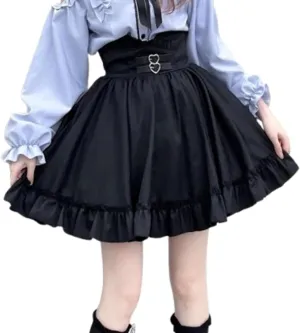 Lolita Fashion Jirai Kei Fashion Y2K Skirt Cutecore Balletcore Skirts Women Lace Mesh Sheer Mini Skirt Kawai Skirt