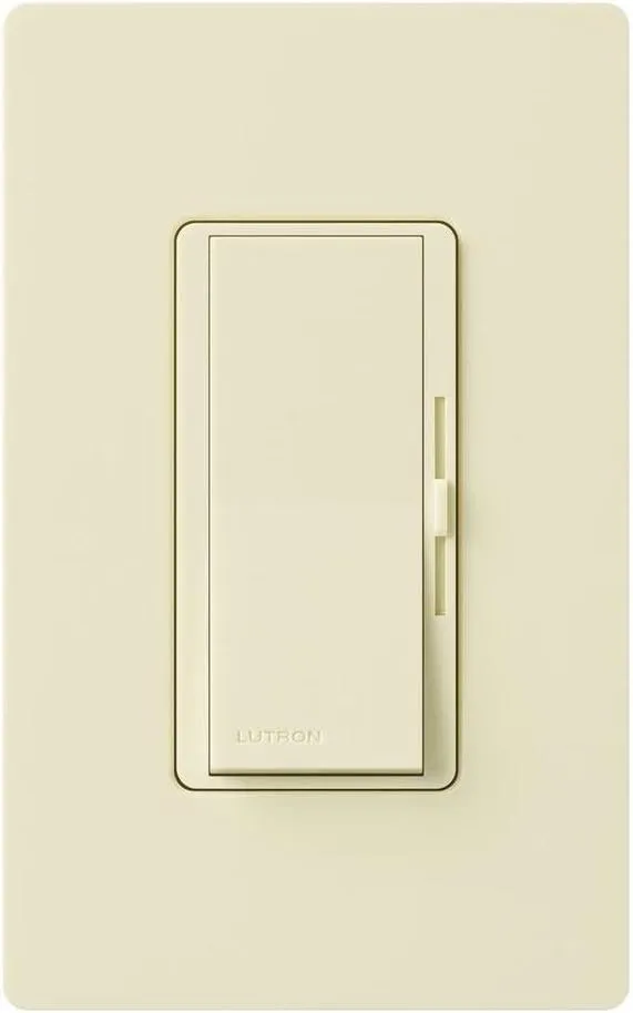 Lutron Diva Electronic Low Voltage Dimmer | 300-Watt, Single-Pole or 3-Way | DVELV-303P-AL, Almond