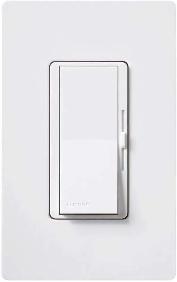 Lutron Diva Electronic Low Voltage Dimmer | 300-Watt, Single-Pole or 3-Way | DVELV-303P-WH, White