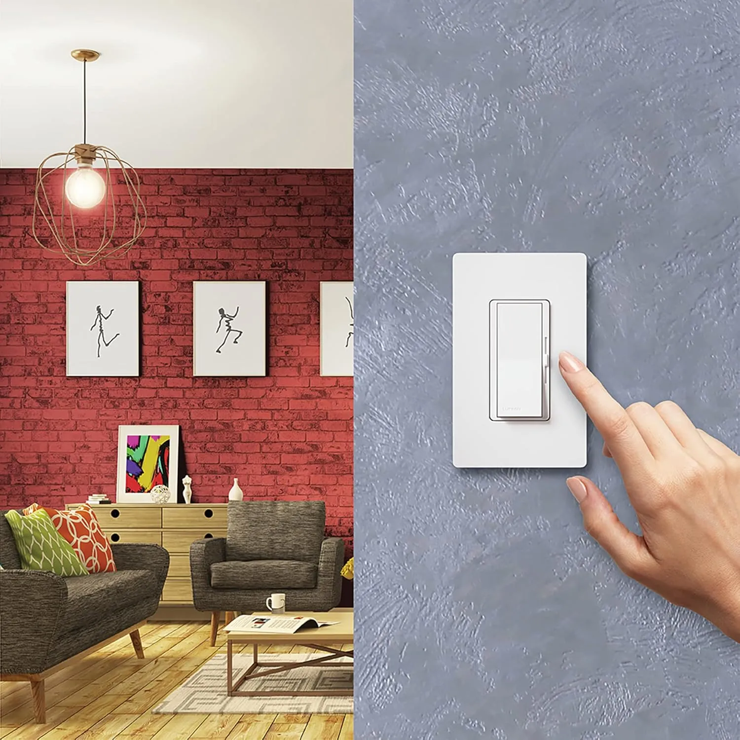 Lutron DVELV-300P-BR Diva 300-Watt Single Pole Electronic Low-Voltage Dimmer, Brown