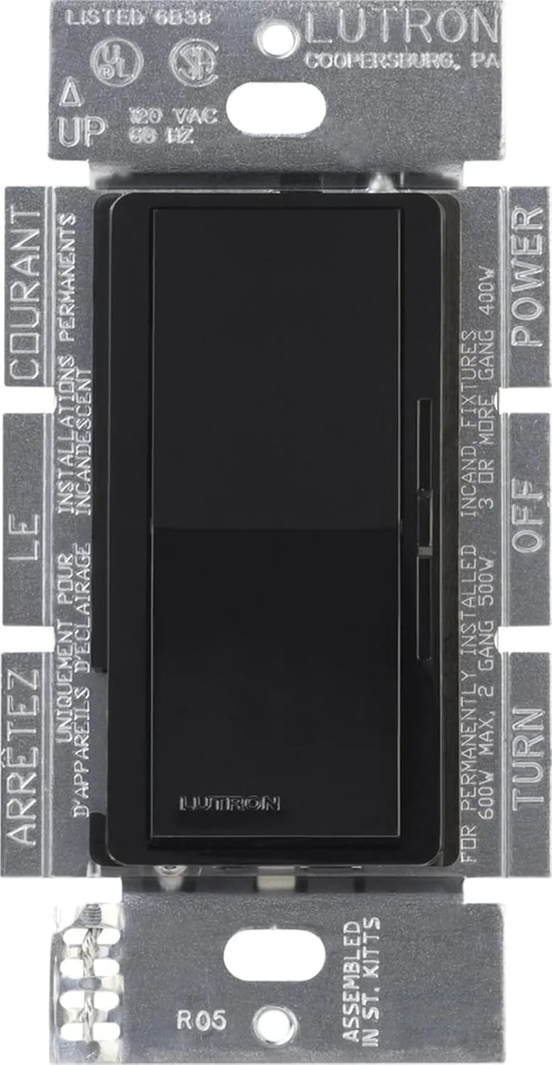 Lutron DVLV-603P-BL Diva Magnetic Low-Voltage Dimmer, Black