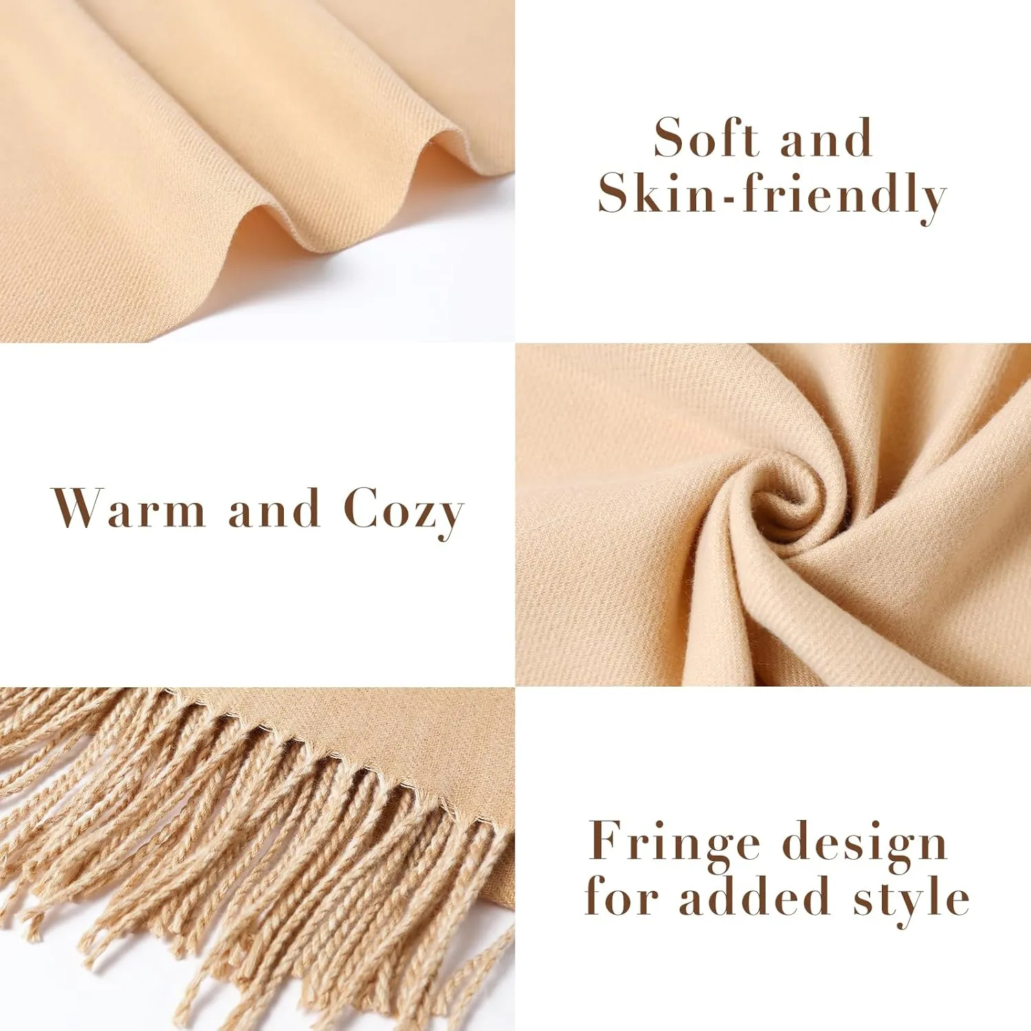 maamgic Womens Scarf Large Pashmina Shawls and Wraps Light Blanket Scarf for Evening Dress Warm Daily Travel Office